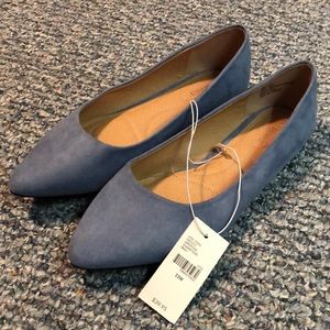 Light Blue Lane Wide Width Flats